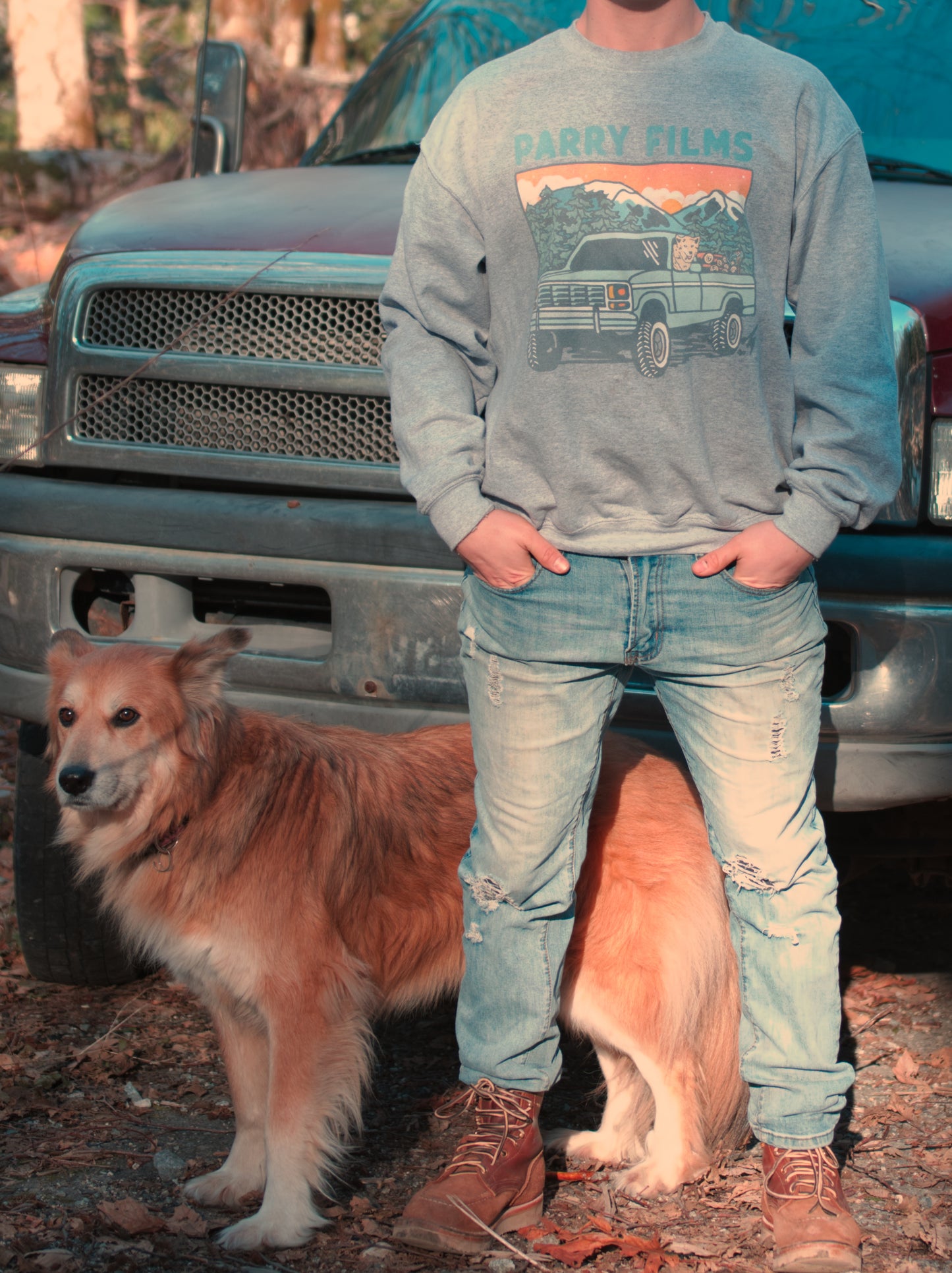 Vintage Truck and Pup Crewneck